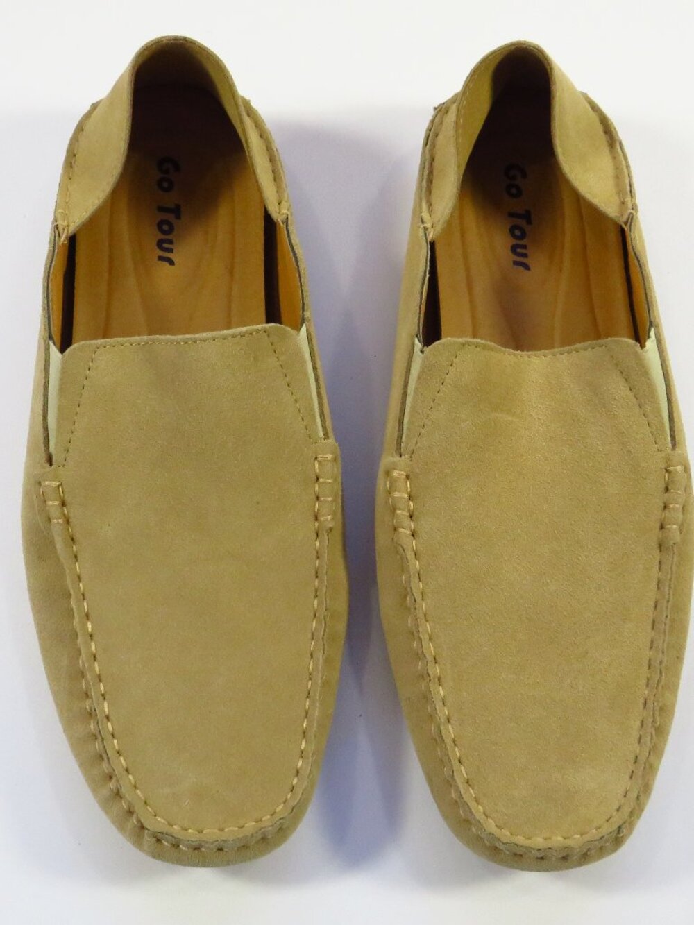 Mens Go Tour Suede Leather Walking Driving Loafer Shoes 12M Like New